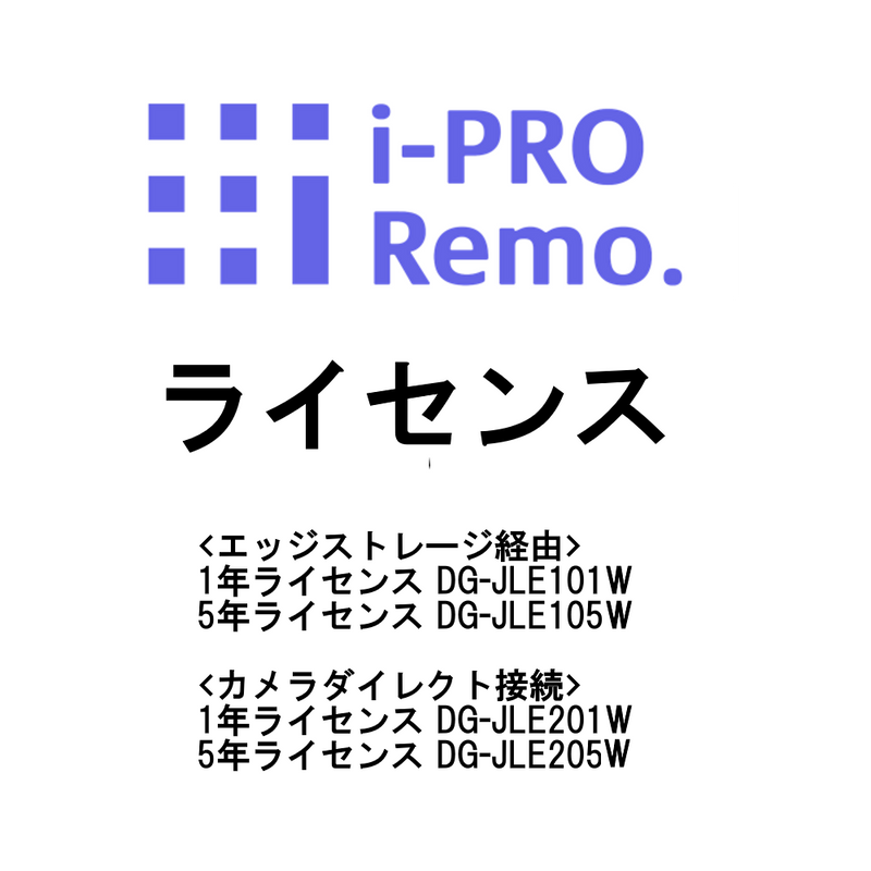 i-PRO Remo. Service ライセンス